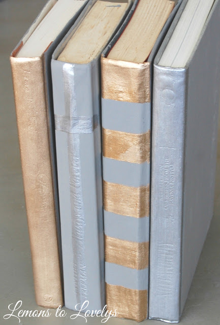 Painted decorative books make the perfect, inexpensive gift! Details on how to DIY on www.lemonstolovelys.blogspot.com