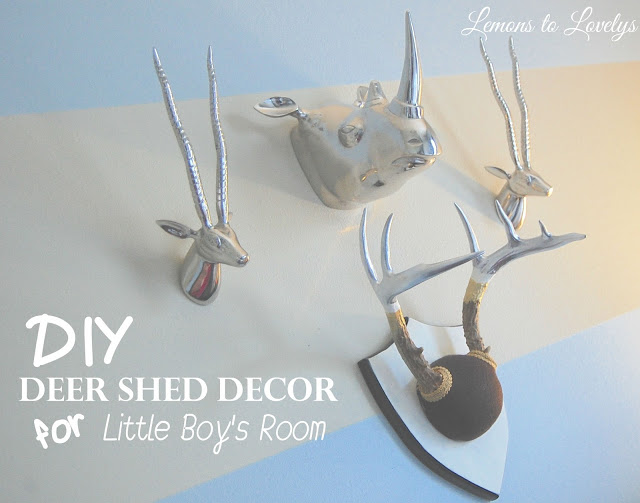 DIY Painted Deer Shed Decor