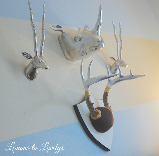 DIY painted deer antler decor more on www.lemonstolovelys.blogspot.com