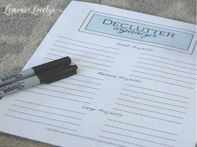 Declutter Organizer Printable