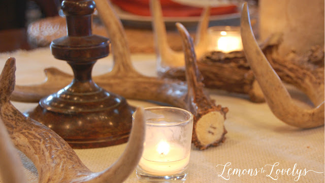 Outdoorsy Table Setting more photos on www.lemonstolovelys.blogspot.com