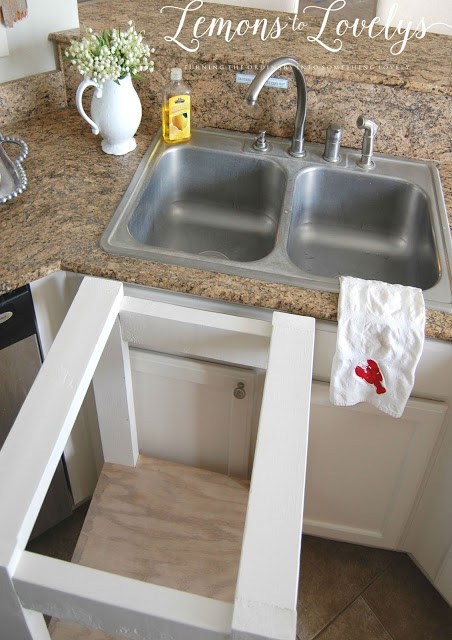 kitchen stool at sink