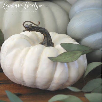 Faux Pumpkin from Michaels. Tap to see more pictures of this Fall vignette on the blog www.lemonstolovelys.blogspot.com