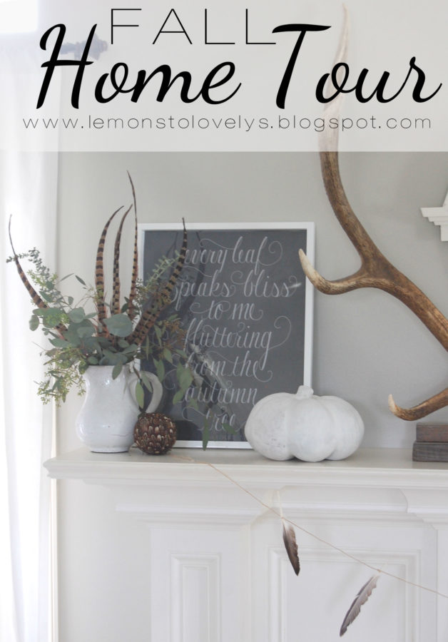 Fall Home Tour 2016 www.lemonstolovelys.com