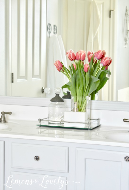 Joyful Spring Home Tour Master Bathroom Update www.lemonstolovelys.com