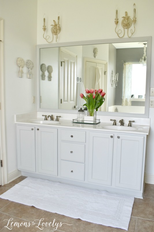 Joyful Spring Home Tour Master Bathroom Update www.lemonstolovelys.com