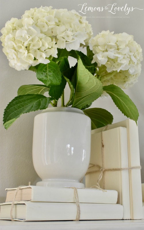 Joyful Spring Home Tour Spring Mantel www.lemonstolovelys.com