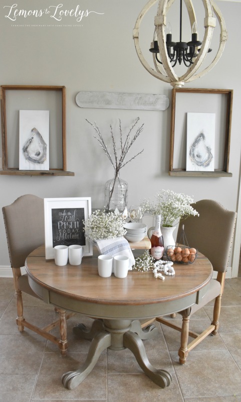 Joyful Spring Home Tour Easter Brunch Table www.lemonstolovelys.com