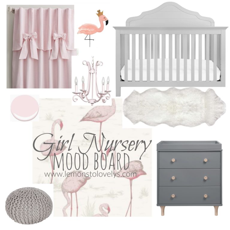 Girl Nursery Mood Board sources on www.lemonstolovelys.com