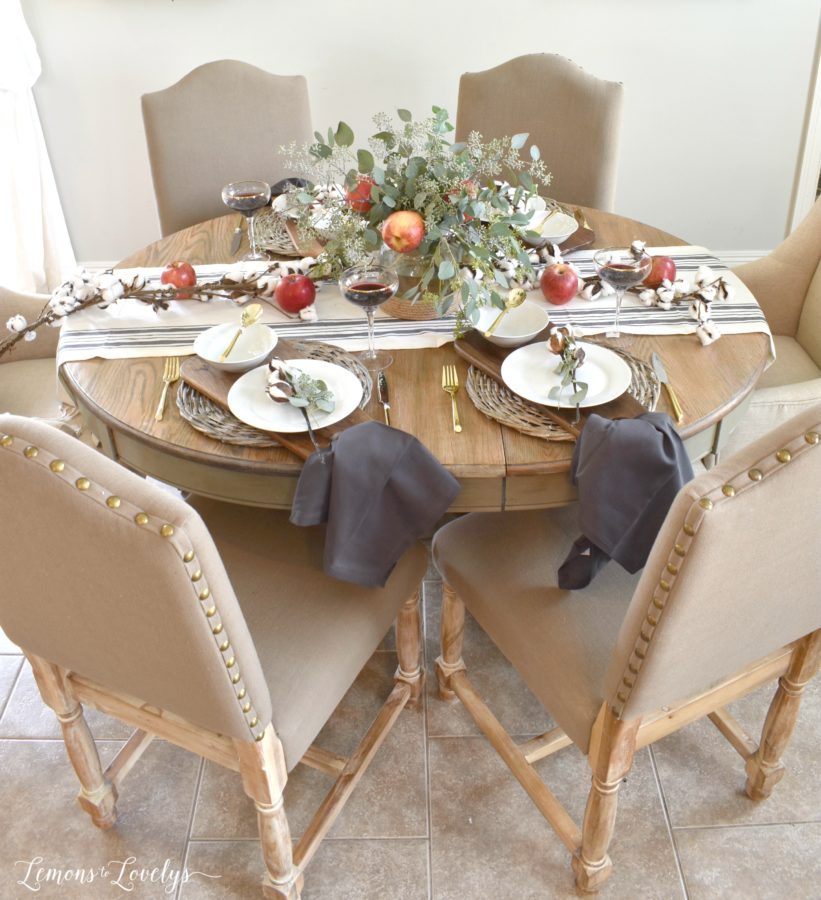 Fall Tablescape www.lemonstolovelys.com