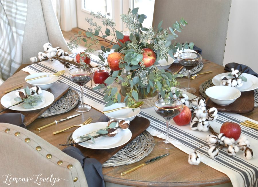 Fall Tablescape www.lemonstolovelys.com