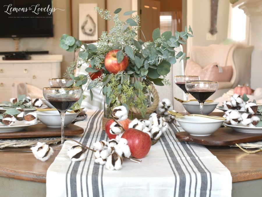 Fall Tablescape www.lemonstolovelys.com