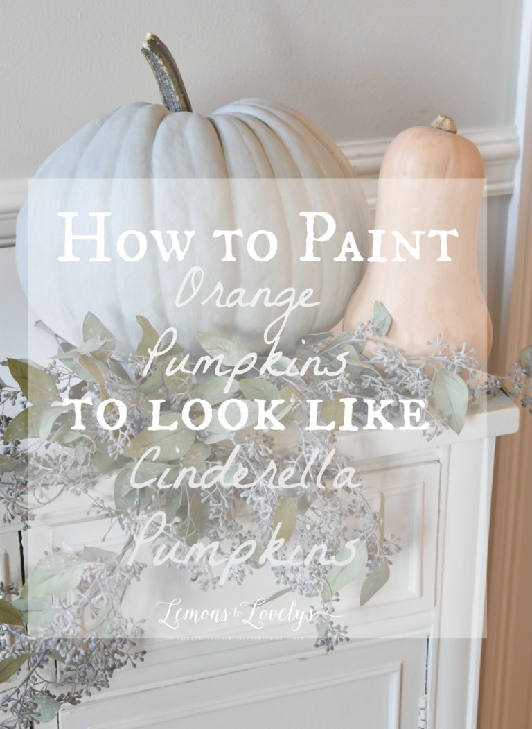 How To Paint Cinderella Pumpkins . More on the blog . www.lemonstolovelys.com