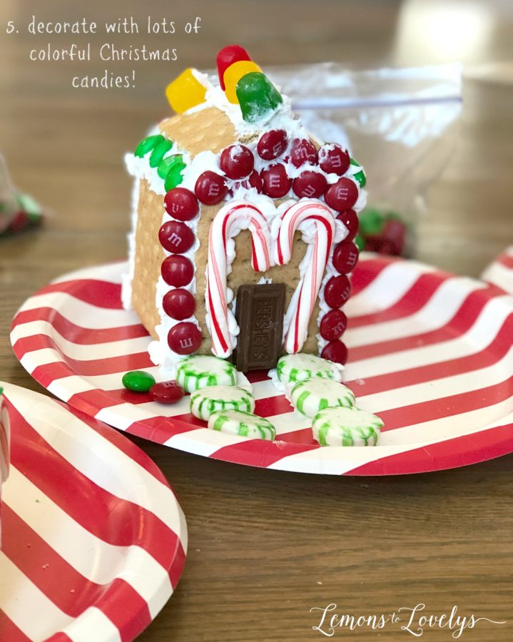 Gingerbread house made from graham crackers