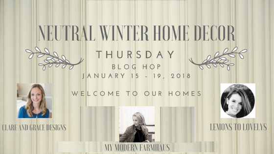 Neutral Winter Home Decor Blog Hop