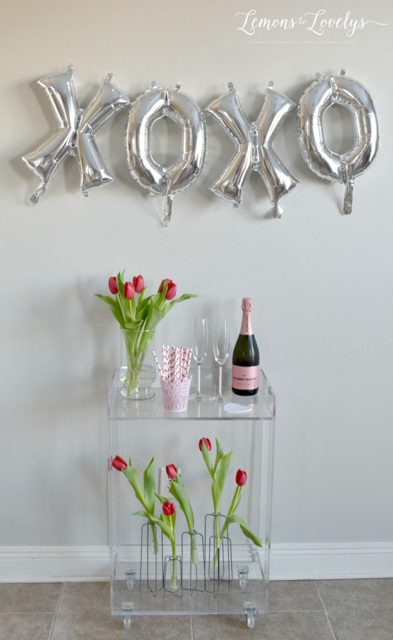 Bar Cart Blog Hop for Valentine’s Day