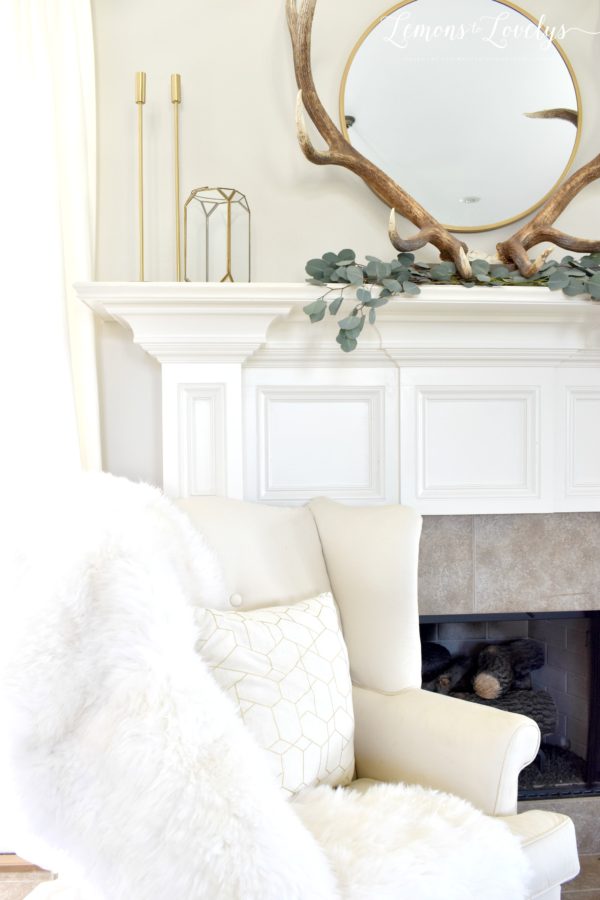 mantle with eucalyptus