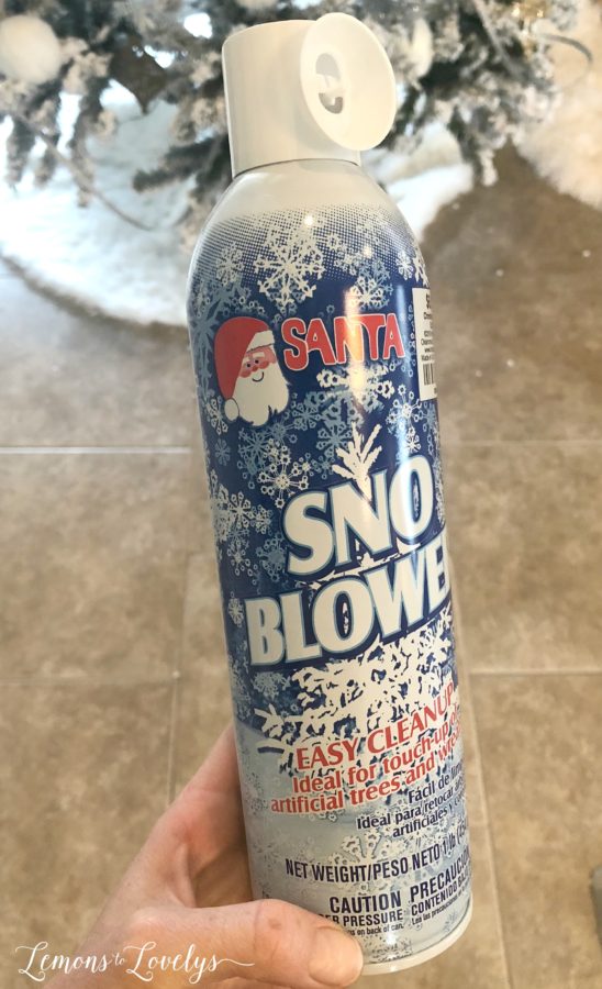 fake snow for Christmas mantel