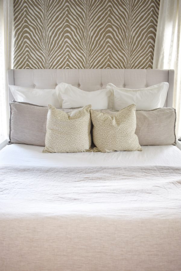 Linen Duvet Cover on bed