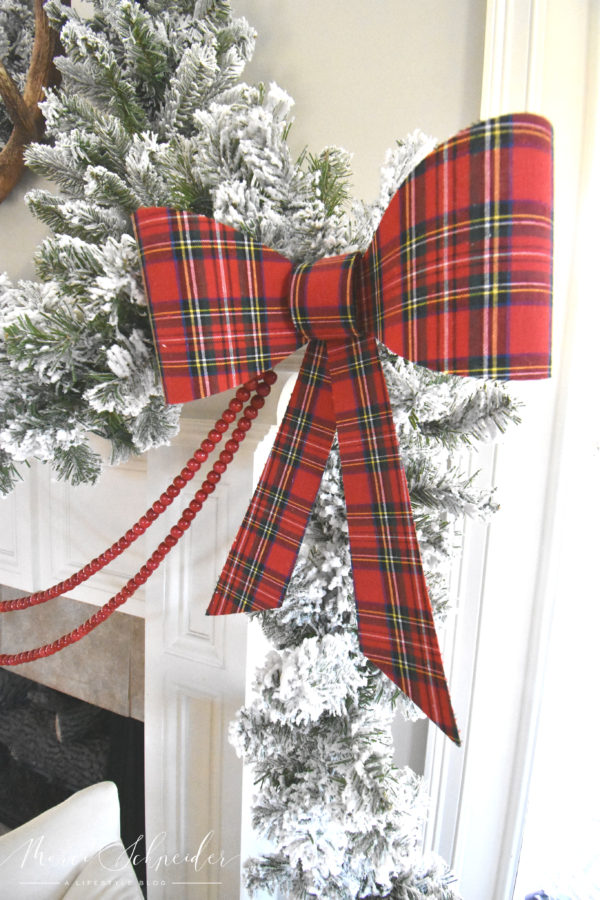 plaid Christmas bow decoration