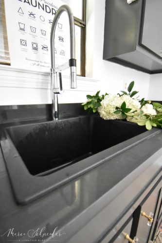 black utility sink