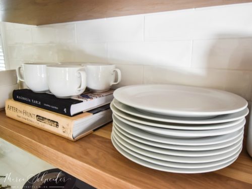 plates on shelf